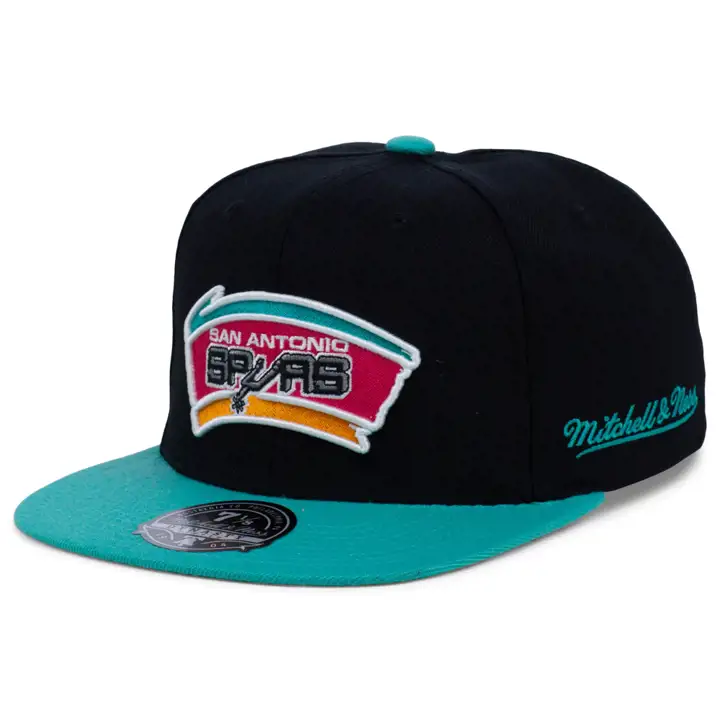 San Antonio Spurs NBA MN Basic Fitted noir/sarcelle/vert HWC