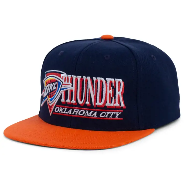 Casquette snapback Oklahoma City Thunder NBA On Point marine/orange/vert