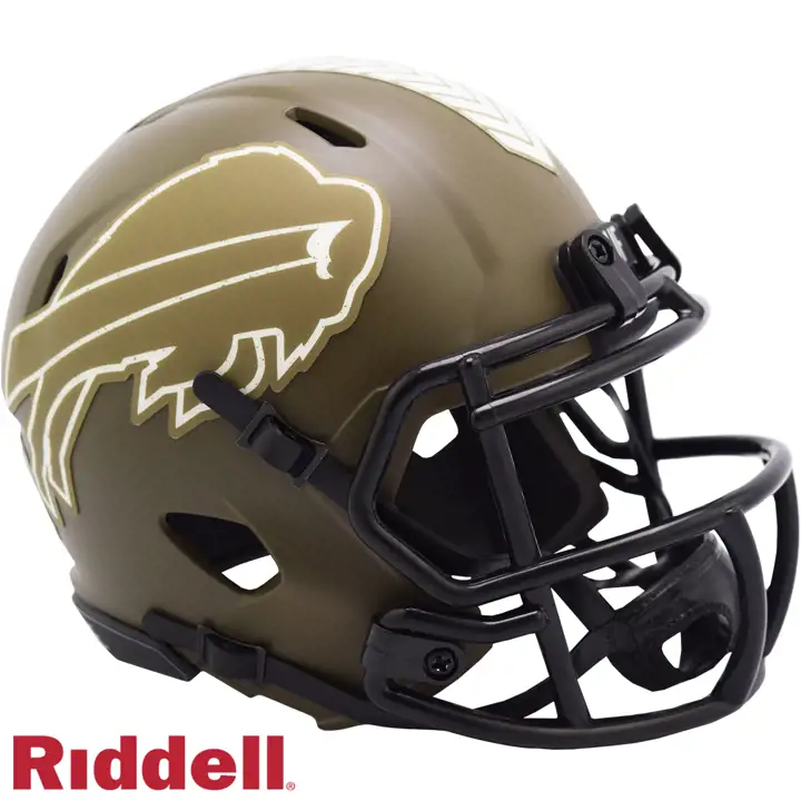 Mini-casque Buffalo Bills « Salute to Service » VERT/BLANC/NOIR