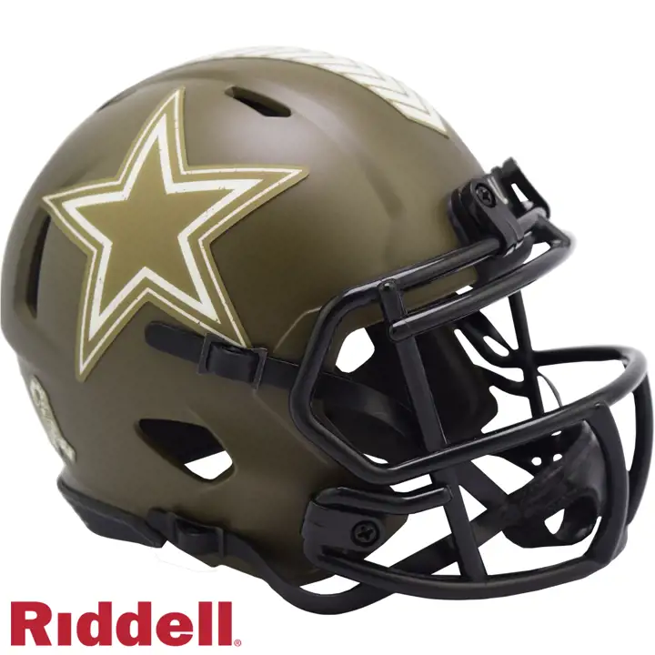 Mini-casque Dallas Cowboys Salute to Service VERT/BLANC/NOIR