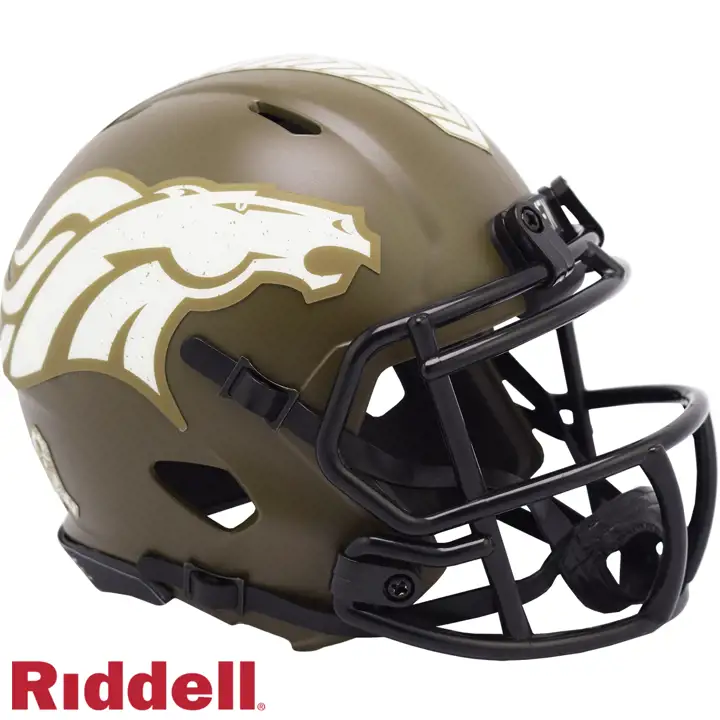 Mini-casque Denver Broncos Salute to Service GRN/BLC/NOIR