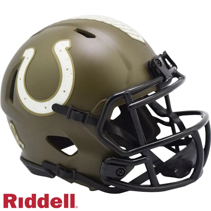 Mini casque Indianapolis Colts « Salute to Service » VERT/BLANC/NOIR