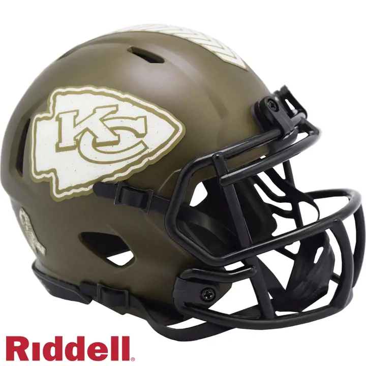 Mini-casque Kansas City Chiefs Salute to Service VERT/BLANC/NOIR