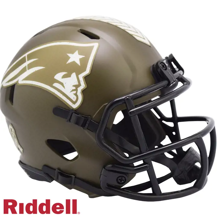 Mini-casque New England Patriots « Salute to Service » VERT/BLANC/B