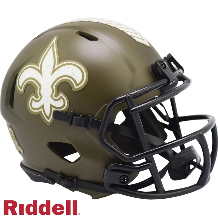 Mini-casque New Orleans Saints "Salute to Service" VET/BLC/NOI