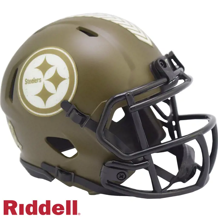 Mini-casque Pittsburgh Steelers Salute to Service VRT/BLC/BLC