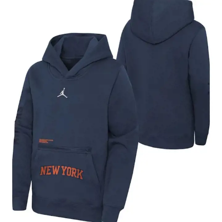 PULL EN MOLLETON COURTSIDE KNICKS NBA POUR JEUNE ENFANT - COLLECTION 2022 BLEU MARINE