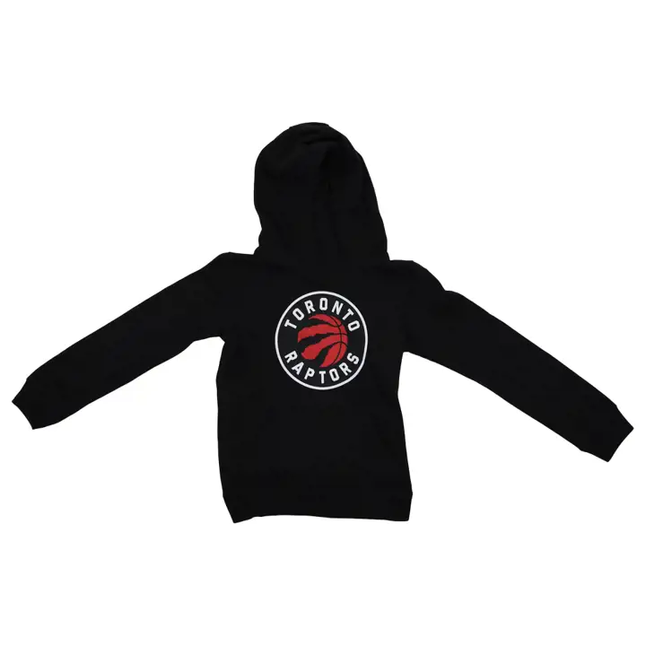 Chandail à capuchon avec logo principal des Raptors de la NBA pour jeune – Noir
