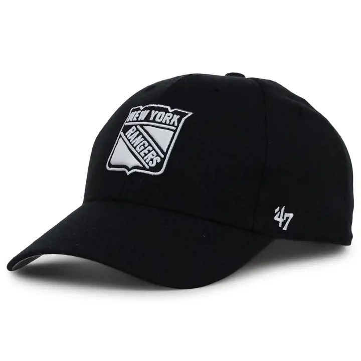 Casquette NY Rangers LNH noire et blanche MVP noire et blanche
