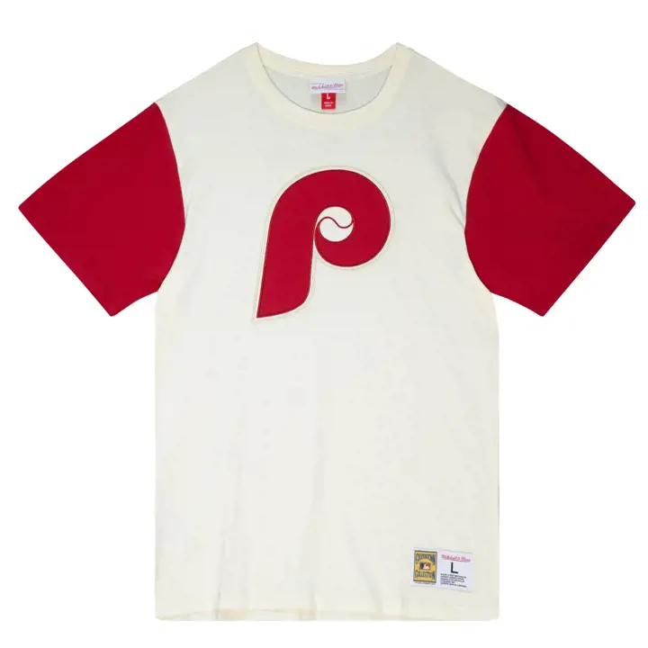 T-shirt color block MLB M&N Philadelphia Phillies ivoire/rouge