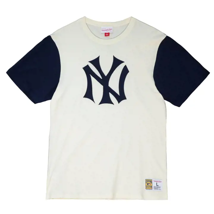 T-shirt color block marine Yankees MLB M&N