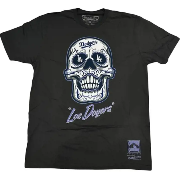 LOS ANGELES DODGERS MLB T-shirt Sugar Skull M&N charcoal