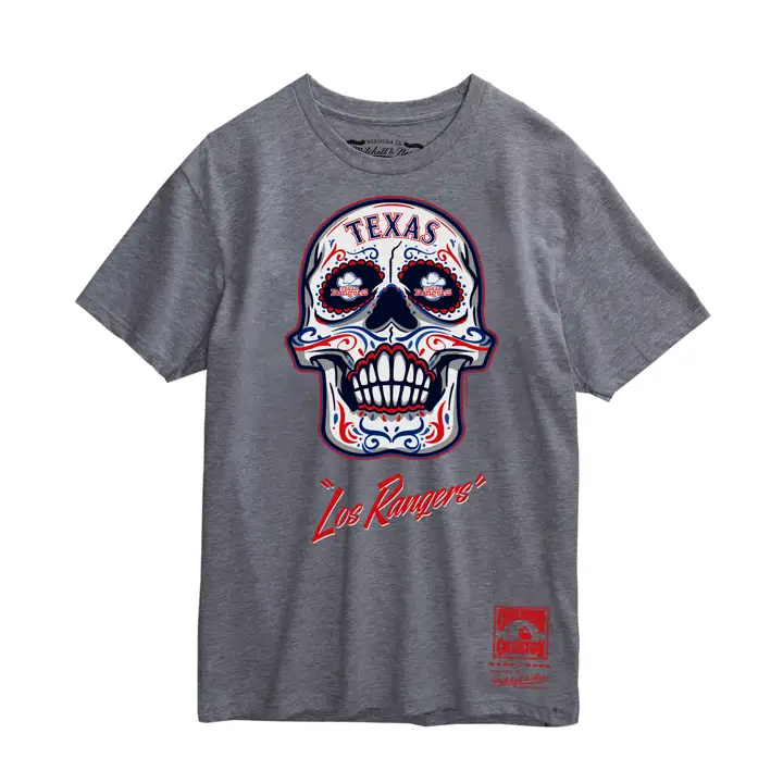 TEXAS RANGERS MLB T-Shirt M&N Sugar Skull anthracite