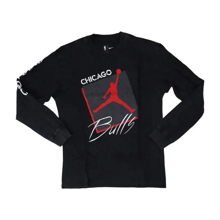 T-shirt CHICAGO BULLS NBA Statement CTS Max 90 manches longues noir
