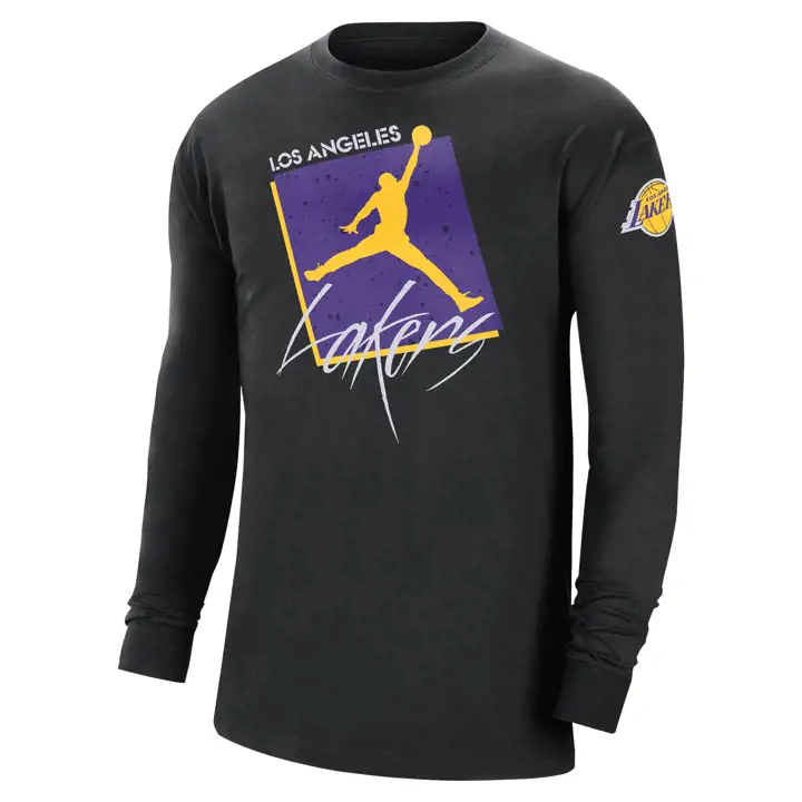 LOS ANGELES LAKERS NBA Statement CTS Max 90 LS T-Shirt blk