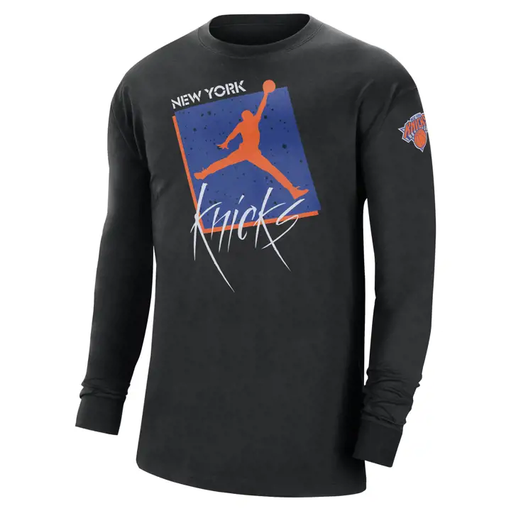T-shirt manches longues NEW YORK KNICKS NBA Statement CTS Max 90 blk