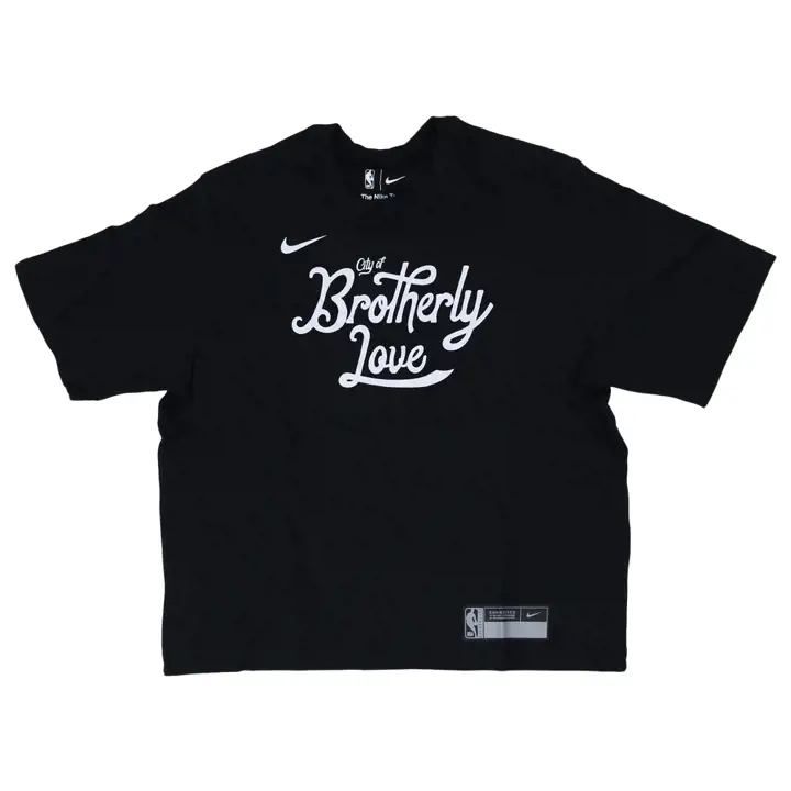 T-shirt ample Nike CE pour femme NBA Philadelphia 76ers 22, Noir