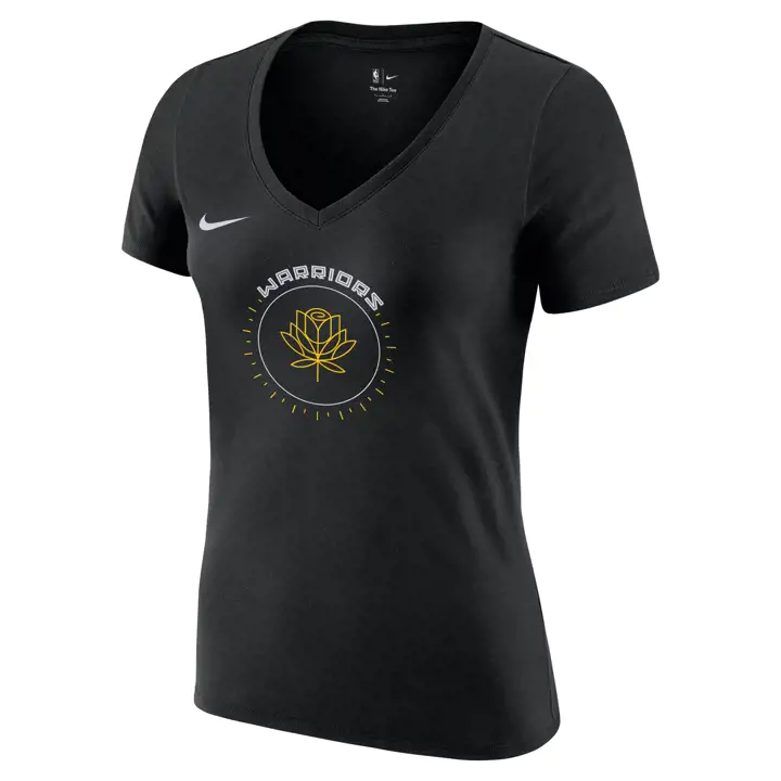 GOLDEN STATE WARRIORS NBA T-shirt Femme Col V Logo ES CE 22 Bl