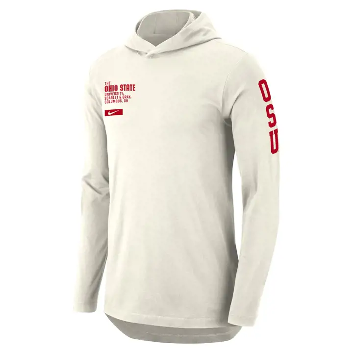 T-shirt à capuchon à manches longues Drifit NCAA Ohio State Buckeyes 22 IVO