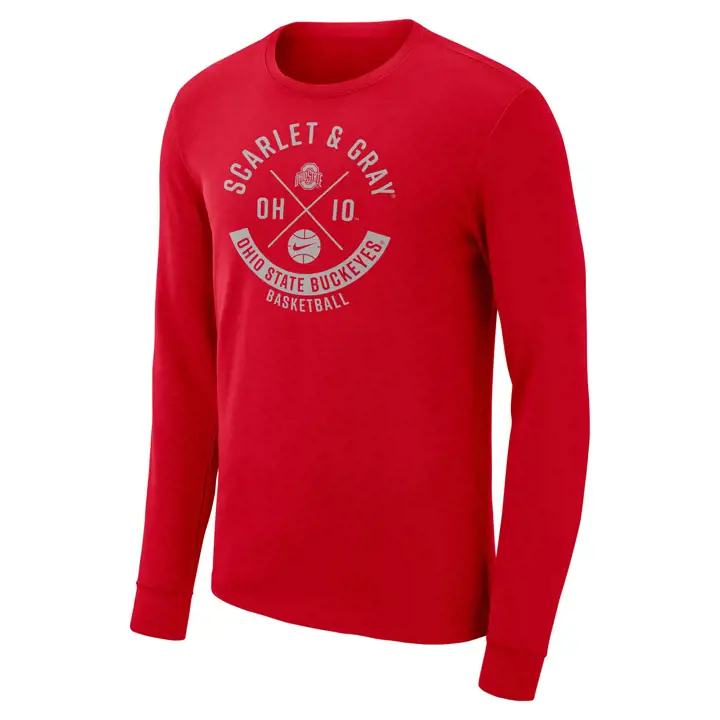 T-shirt Manches Longues Ohio State Buckeyes NCAA Mantra 22 ROUGE
