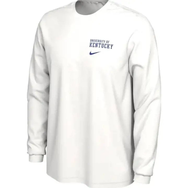 T-shirt à manches longues NCAA Kentucky Wildcats Cotton Arena 22 BLANC