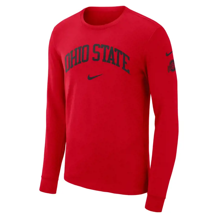 T-shirt à manches longues Ohio State Buckeyes NCAA Cotton Seasonal 22 ROUGE