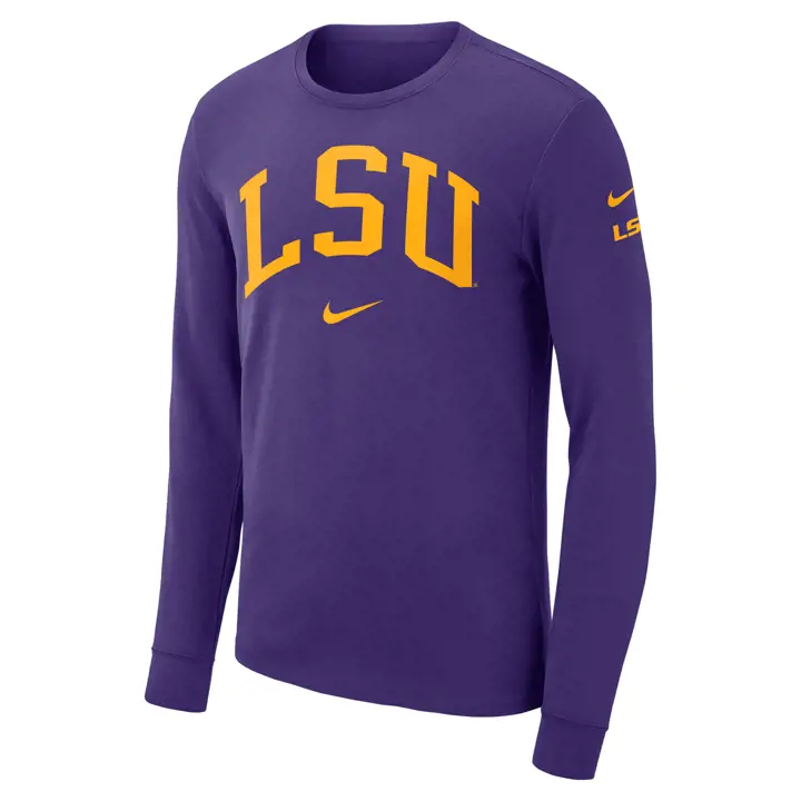 T-Shirt L.S.U. NCAA Cotton Seasonal Manches Longues 22 VIOLET