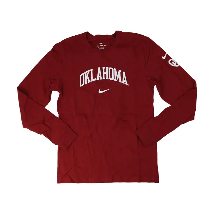 T-shirt manches longues saisonnier NCAA Cotton Oklahoma Sooners 22 CRIM