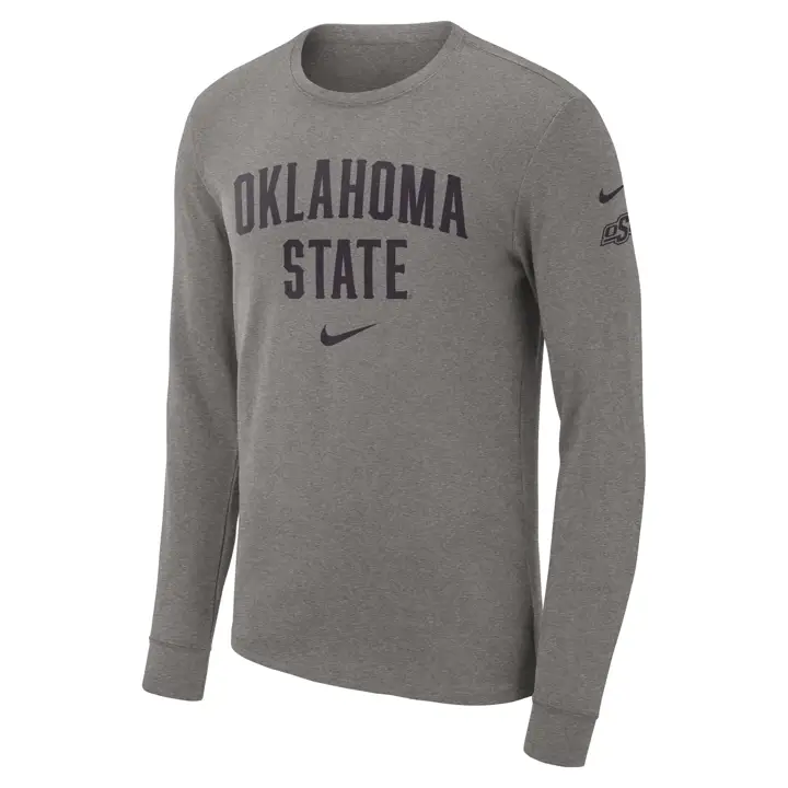 T-shirt manches longues saisonnier en coton NCAA Oklahoma State Cowboys 22 GR