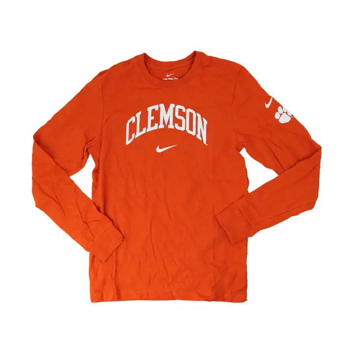 T-Shirt Clemson Tigers NCAA Cotton Seasonal Manches Longues 22 ORG