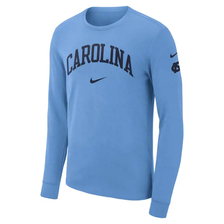 T-shirt à manches longues North Carolina Tar Heels NCAA Coton Saison 22