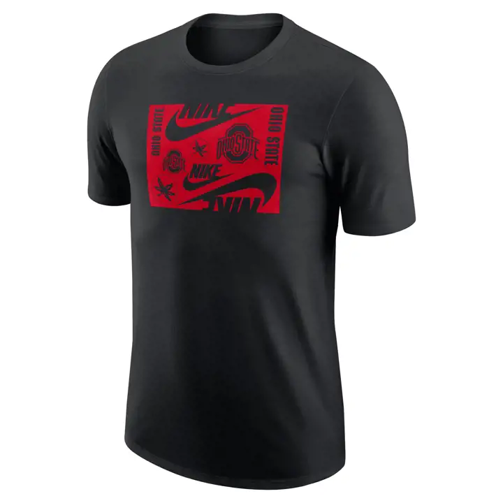 T-shirt OHIO STATE BUCKEYES NCAA Cotton Max90 22 NOIR