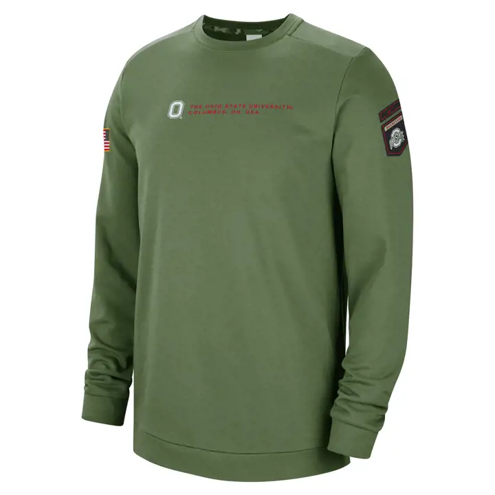Sweat-shirt ras du cou militaire Ohio State Buckeyes NCAA 22 GRN