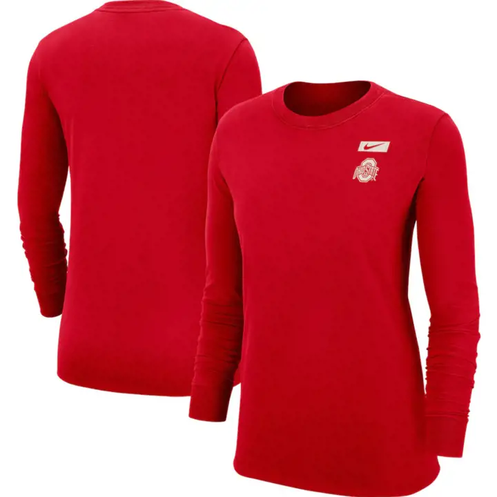 T-shirt à manches longues OHIO STATE BUCKEYES NCAA Femme 22 ROUGE