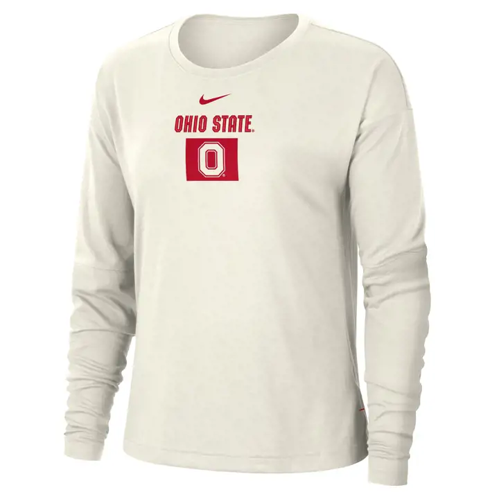 HAUT À MANCHES LONGUES RESPIRANT AVEC TECHNOLOGIE DRI-FIT POUR FEMME NCAA OHIO STATE BUCKEYES 22 I