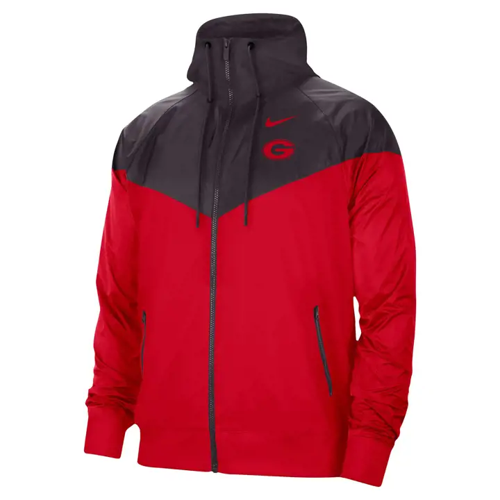 Veste Windrunner NCAA Georgia Bulldogs 22 ROUGE