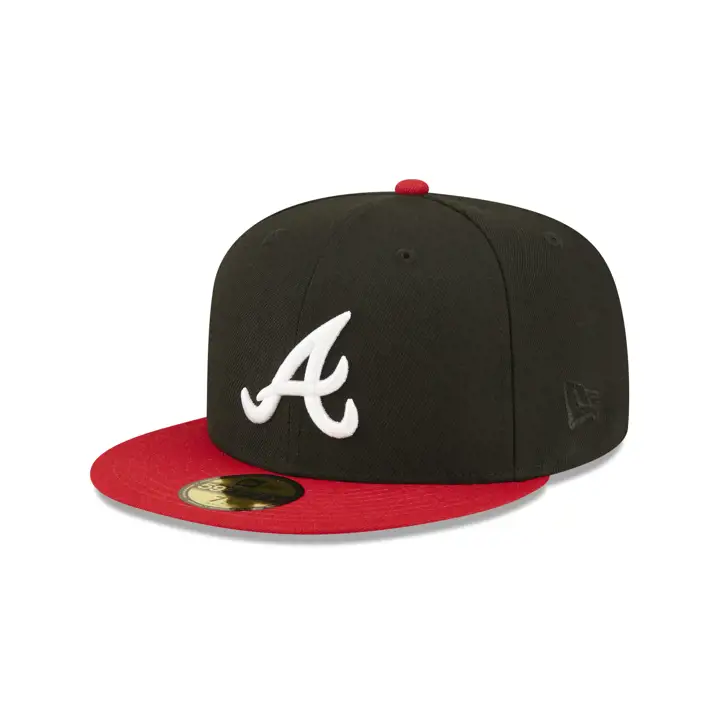 Casquette 59FIFTY MLB Atlanta Braves Lights Out noire/rouge/grise