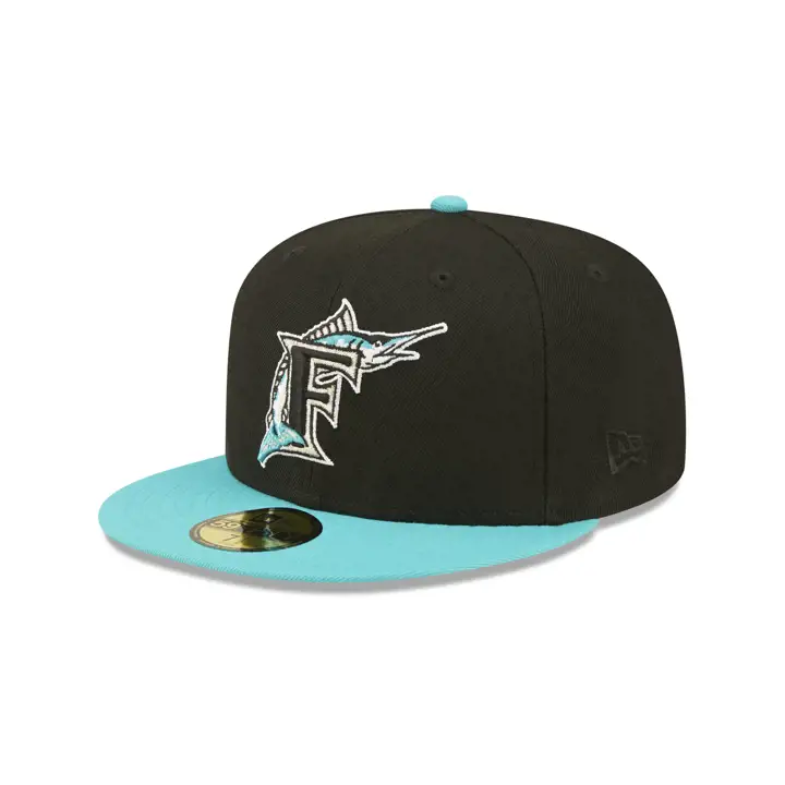 Casquette 59FIFTY MLB Florida Marlins Lights Out noir/turquoise/gris