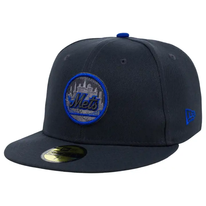 New York Mets MLB Metallic Graph Pop 59FIFTY graphique/graphique/bleu