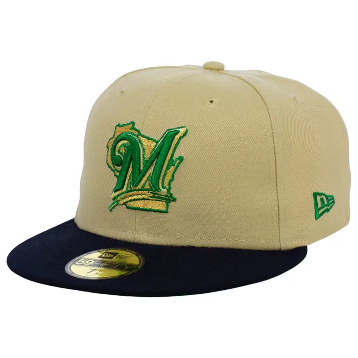 Casquette 59FIFTY Pot of Gold des Milwaukee Brewers MLB de New Era veg or/marine/vert