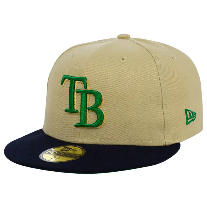 Casquette ajustée 59FIFTY MLB Tampa Bay Rays Pot of Gold vert végétal/doré/bleu marine
