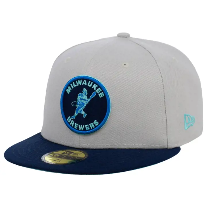 Casquette Milwaukee Brewers MLB Shoreline 59FIFTY en coloris pierre/marine/bleu