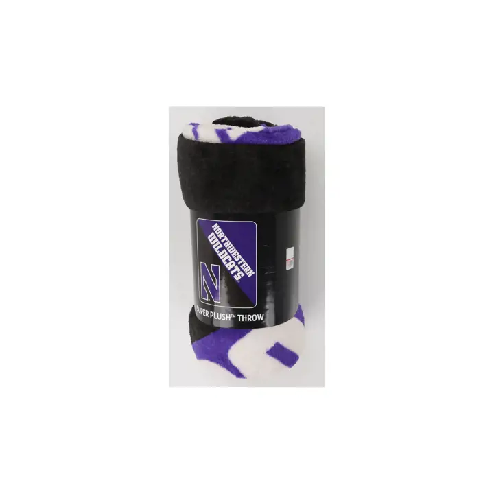 Northwestern Wildcats Micro Raschel 46x60 - Demi-teinte