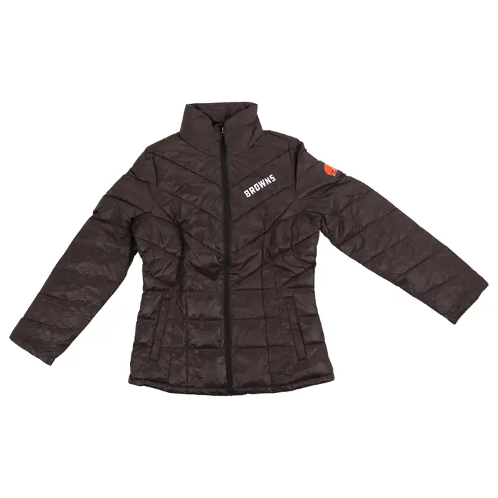 Cleveland Browns NFL Veste matelassée de queue de pie pour femme 22 ORG/