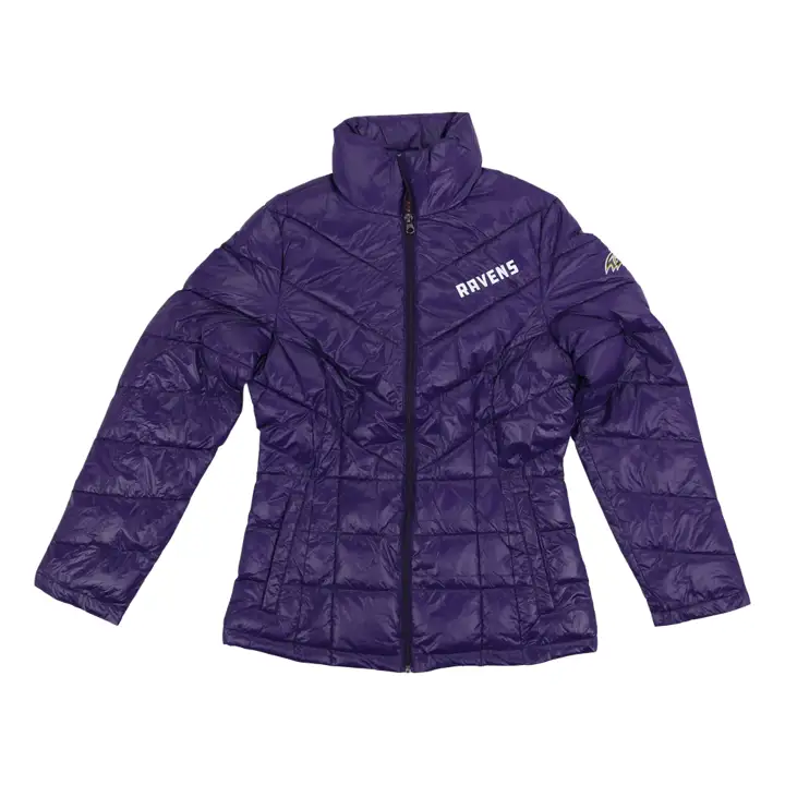 Veste matelassée Baltimore Ravens NFL pour femme, modèle Tailgate 22 BLK/