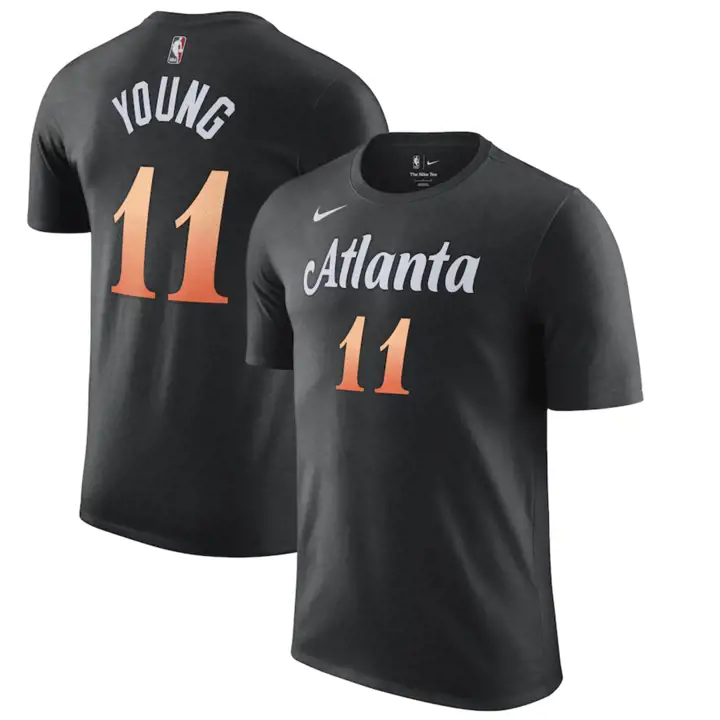 ATLANTA HAWKS NBA City Edition T-shirt N&N 22 TRAE YOUNG blk