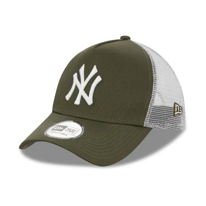 New York Yankees MLB League Essential Casquette Trucker A-Frame Vert Olive