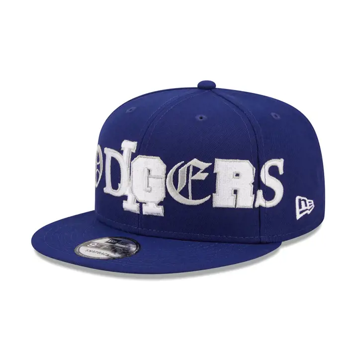 Los Angeles Dodgers MLB Typographie Équipe EU 9FIFTY Bleu/Bleu