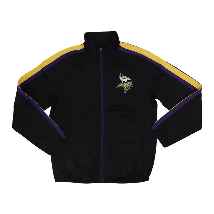 Veste de survêtement Minnesota Vikings NFL Classic Stripe blk/pur/gl
