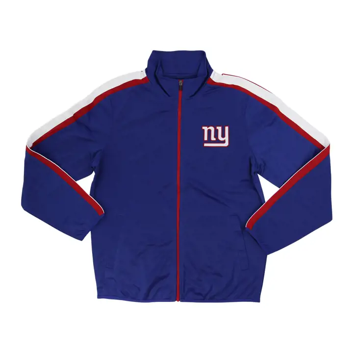 Veste de survêtement classique rayée New York Giants NFL bleu/rouge/blanc